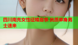 四川南充女性征婚启事 优质单身男士速来