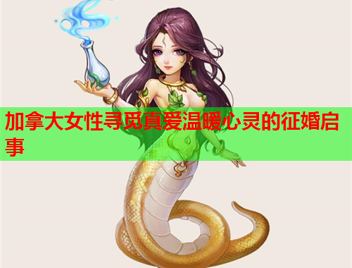 加拿大女性寻觅真爱温暖心灵的征婚启事